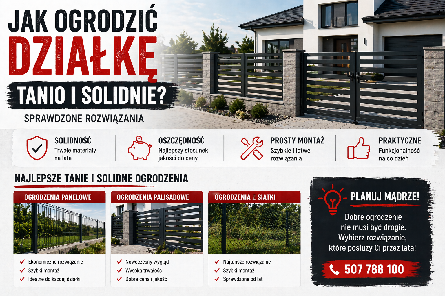 Jak tanio ogrodzić działkę w Radzyminie – sprawdzone ogrodzenia panelowe i siatkowe
