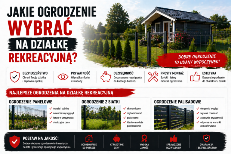 Jakie ogrodzenie wybrać na działkę rekreacyjną – ogrodzenie panelowe, siatka i palisadowe jako najlepsze rozwiązania